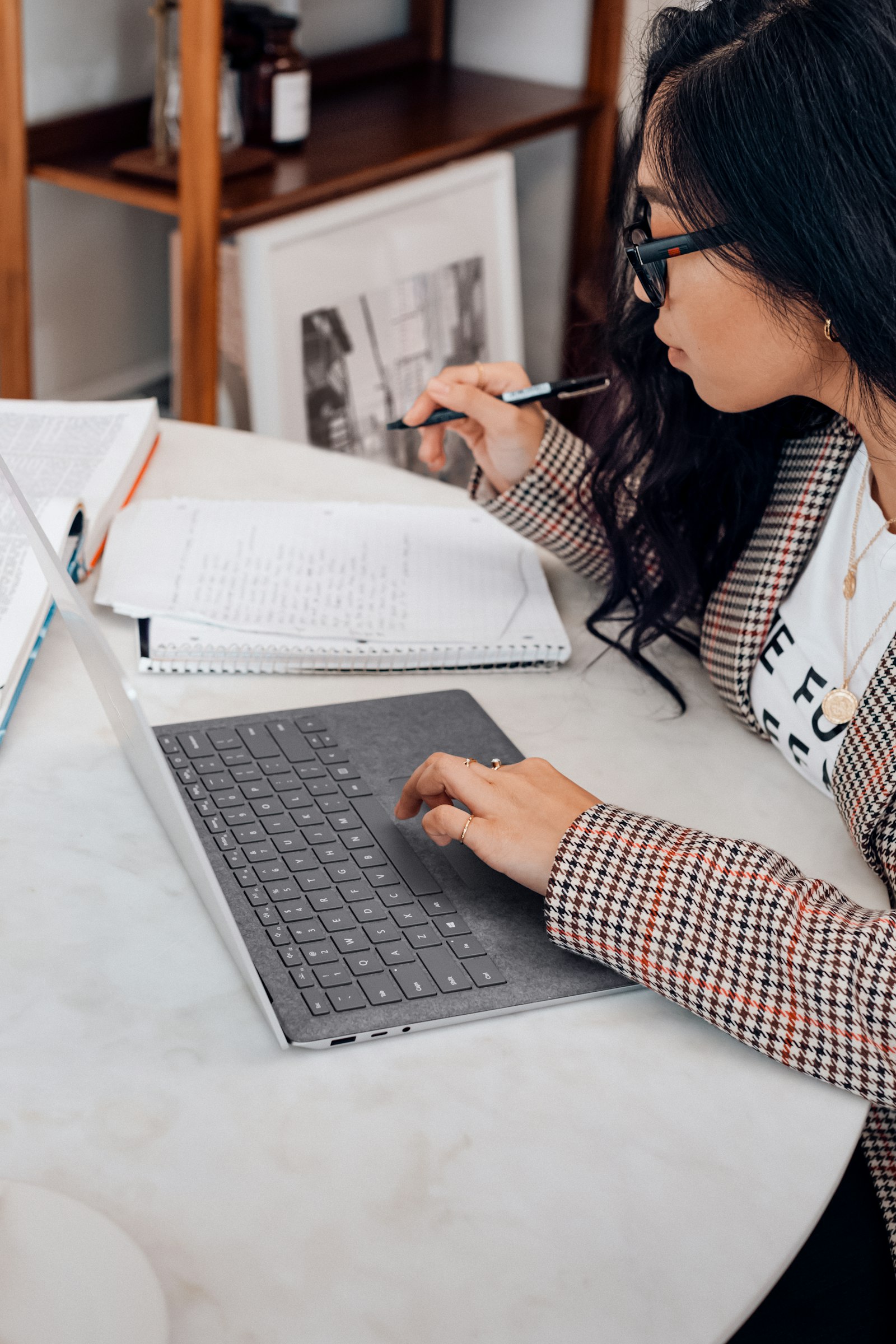 MacBook on a clean white desk